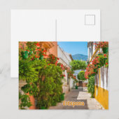  Estepona, Spain Charming Town in Malaga Street  Briefkaart (Voorkant / Achterkant)