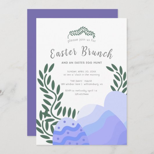 Ester Branch en Easter Egg Hunt Save The Date (Voorkant / Achterkant)