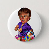 ester bunny trump ronde button 5,7 cm (Voorkant)