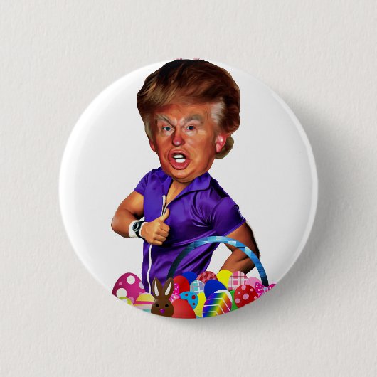 ester bunny trump ronde button 5,7 cm (Voorkant)