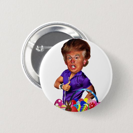 ester bunny trump ronde button 5,7 cm (Voorkant /achterkant)