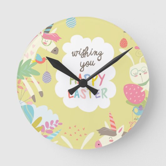 ester unicorn ronde klok (Voorkant)