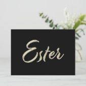 Ester white gold Handwriting Karte Kaart (Staand voorkant)