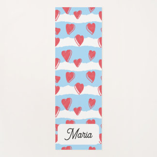 Estera de yoga personalizada con corazones yogamat