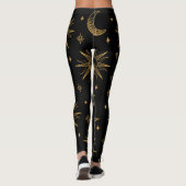 Esterilla De Yoga Sun, maan en sterren- hemels Leggings (Achterkant)