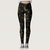 Esterilla De Yoga Sun, maan en sterren- hemels Leggings (Voorkant)