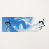 Esterilla para yoga azul remolino con blanco yogamat (Voorkant (horizontaal))