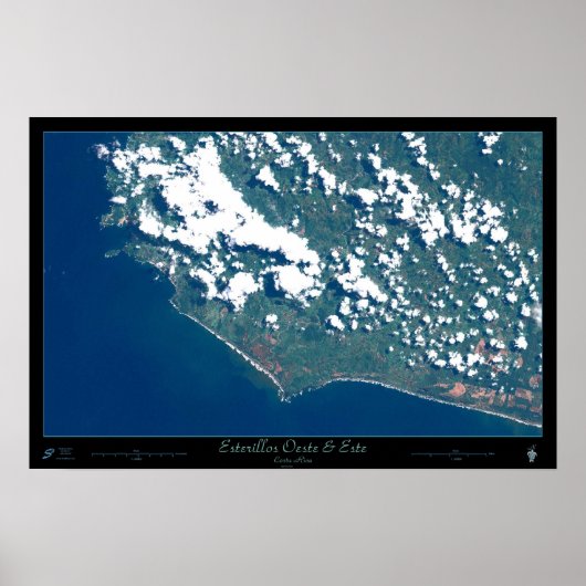 Esterillos Oeste, Costa Rica satelliet-poster Poster (Voorkant)