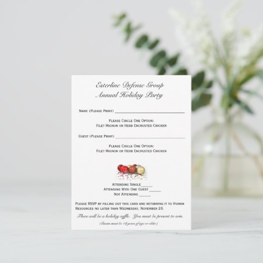 Esterline RSVP Kaart (Staand voorkant)