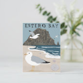 Estero Bay Morro Rock California Seagulls Briefkaart (Staand voorkant)