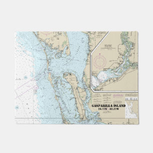 Estero Bay naar Lemon Bay Nautical Chart 11426 Doo Deurmat