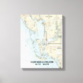 Estero Bay t/m Lemon Bay - Nautisch overzicht 1142 Canvas Afdruk (Voorkant)