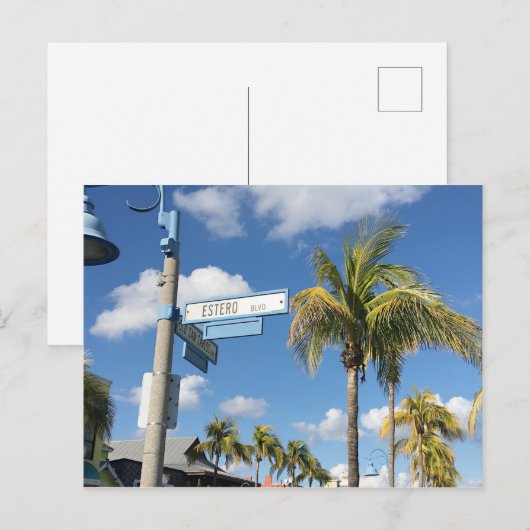 Estero Blvd, Fort Myers Beach, Florida Briefkaart (Voorkant / Achterkant)