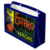 Estero-citroenkartonnen druk uit de jaren '40 groot cadeauzakje