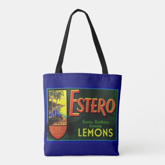 Estero-citroenkratenlabel 1940 tote bag (Achterkant)