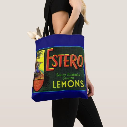 Estero-citroenkratenlabel 1940 tote bag (Dichtbij)