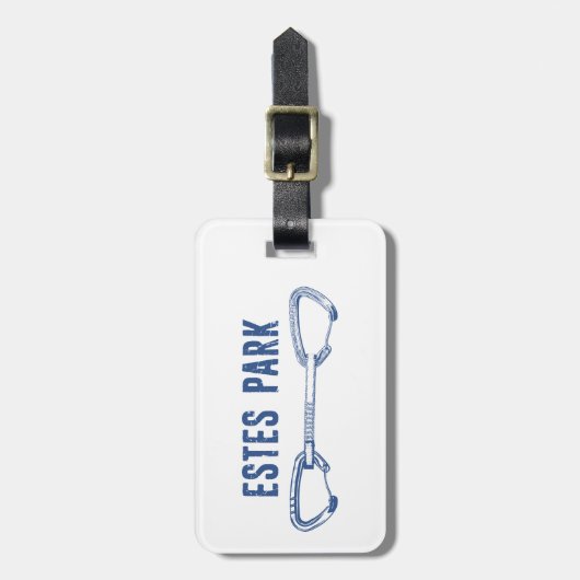 Estes Park Climbing Quickdraw Bagagelabel (Voorkant verticaal)