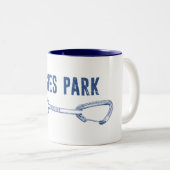 Estes Park Climbing Quickdraw Tweekleurige Koffiemok (Voorkant rechts)