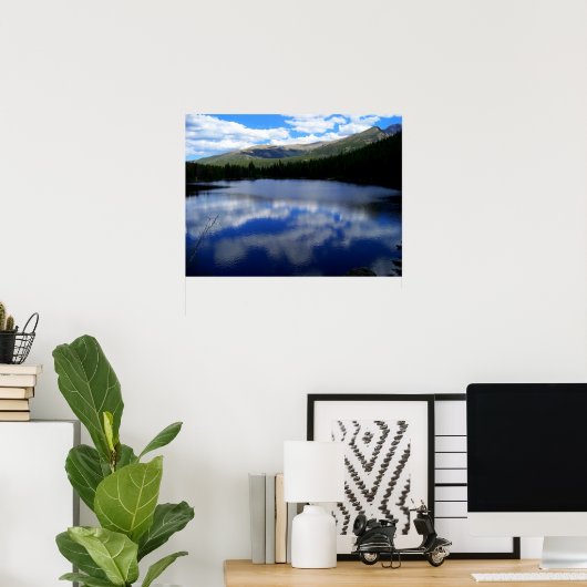 Estes Park, CO Reflection Poster (Thuiskantoor)