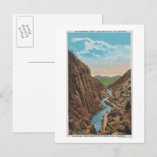 Estes Park, CO - Uitzicht van Big Thompson Canon Briefkaart (Voorkant / Achterkant)