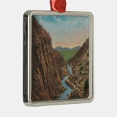 Estes Park, CO - Uitzicht van Big Thompson Canon Metalen Ornament (Rechts)