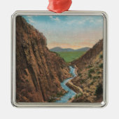 Estes Park, CO - Uitzicht van Big Thompson Canon Metalen Ornament (Voorkant)