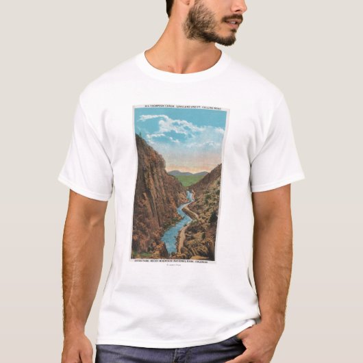 Estes Park, CO - Uitzicht van Big Thompson Canon T-shirt (Voorkant)