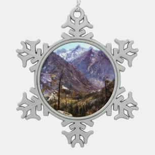 Estes Park, Colorado - Albert Bierstadt schilderij Tin Sneeuwvlok Ornament