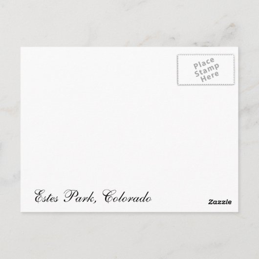 Estes Park Colorado Briefkaart (Achterkant)