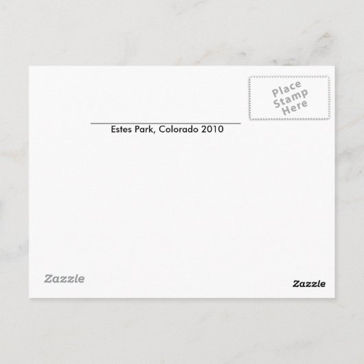 Estes Park, Colorado Briefkaart (Achterkant)