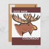 Estes Park Colorado brown briefkaart (Voorkant / Achterkant)