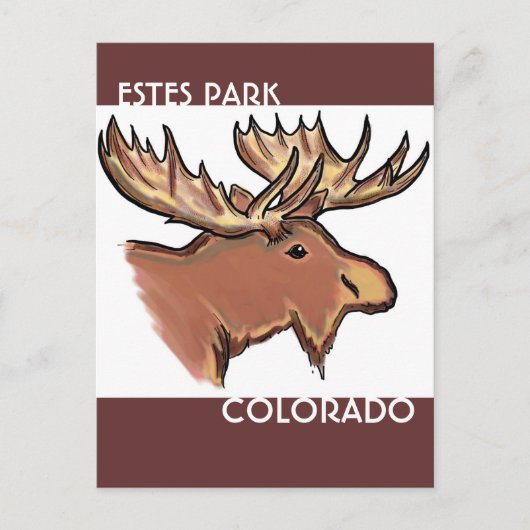 Estes Park Colorado brown briefkaart (Voorkant)