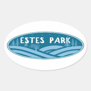 Estes Park Colorado buitenshuis Ovale Sticker