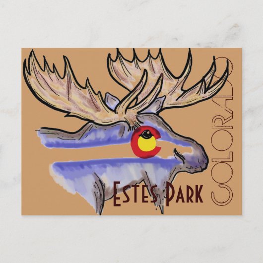 Estes Park Colorado elk briefkaart (Voorkant)