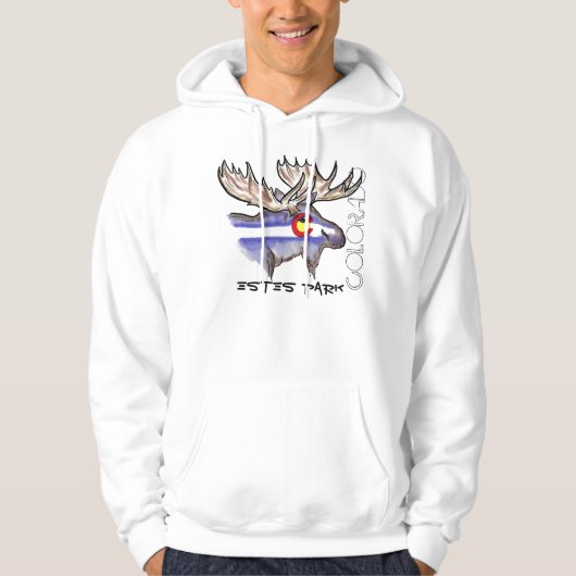 Estes Park Colorado elk hoodie (Voorkant)