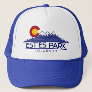 Estes Park Colorado houten bergen hoed Trucker Pet