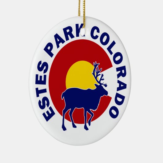 Estes Park, Colorado Keramisch Ornament (Rechts)