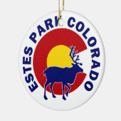 Estes Park, Colorado Keramisch Ornament (Links)