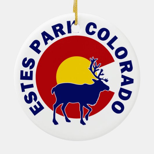 Estes Park, Colorado Keramisch Ornament (Achterkant)