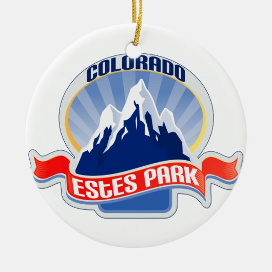 Estes Park Colorado Keramisch Ornament (Voorkant)