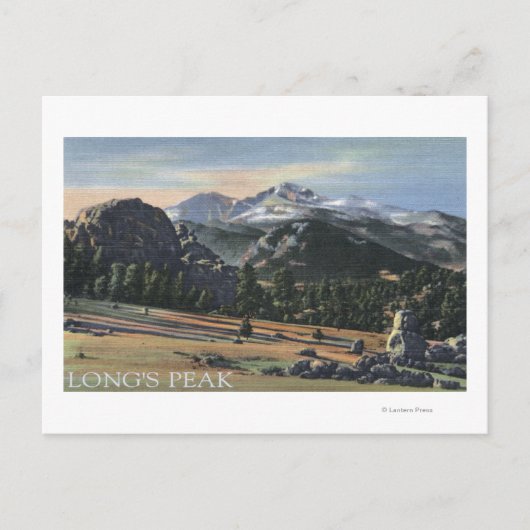 Estes Park, Colorado - Langen Peak Uitzicht Briefkaart (Voorkant)