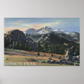 Estes Park, Colorado - Langen Peak Uitzicht Poster (Voorkant)