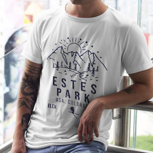 Estes Park Colorado Minimalistische bergen T-shirt