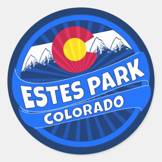 Estes Park Colorado Mountain Burst sticker (Voorkant)