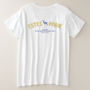 Estes Park Colorado Nationaal Park Elk Grote Maat T-shirt