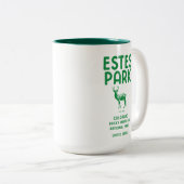 Estes Park Colorado Nationaal Park Elk Tweekleurige Koffiemok (Voorkant rechts)