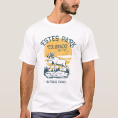 Estes Park Colorado National Park Moose Sunset T-shirt (Voorkant)