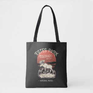 Estes Park Colorado National Park Moose Sunset Tote Bag