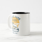 Estes Park Colorado National Park Moose Sunset Tweekleurige Koffiemok (Voorkant links)