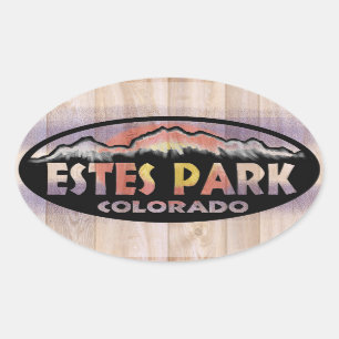 Estes Park Colorado ovalovalen Ovale Sticker